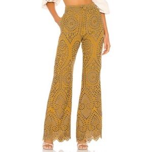 Jen’s Pirate Booty Picasso Pants in Citrine Mariachi Eyelet